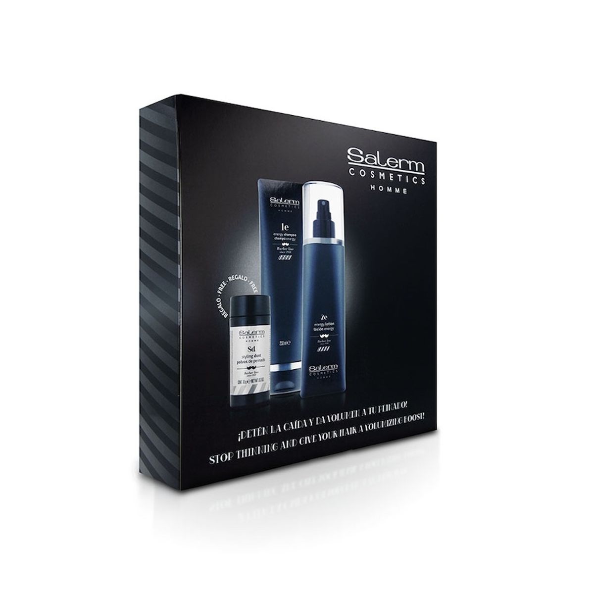 SALERM - SALERM Pack Homme Polvos Peinado+  Shampoo+  Loción Crecimiento Barba.