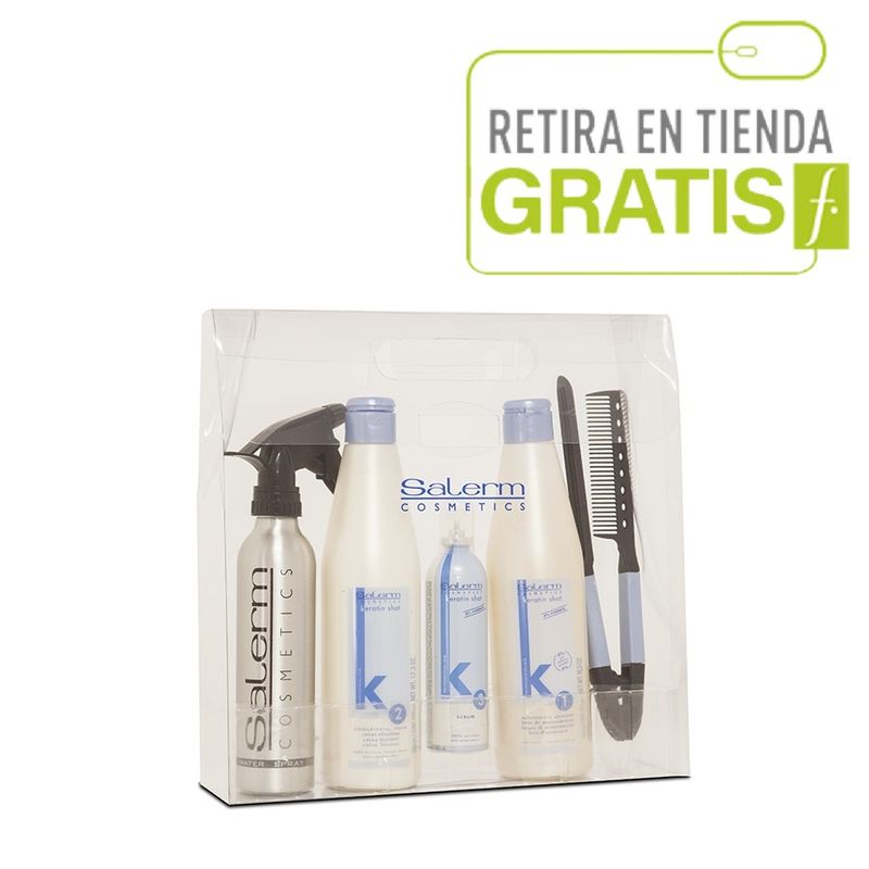 SALERM - SALERM Kit Profesional Alisado Keratin Shot Todo tipo de Pelo.