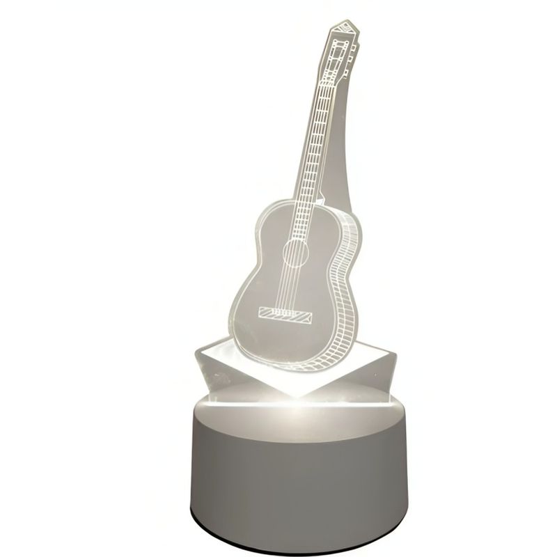 OEM - Lampara 3D USB Luz Guitarra