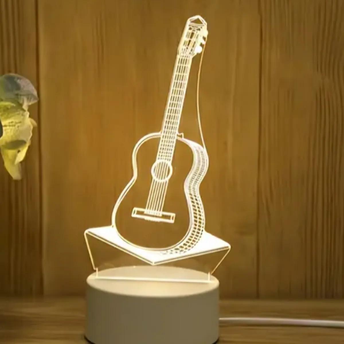 OEM - Lampara 3D USB Luz Guitarra