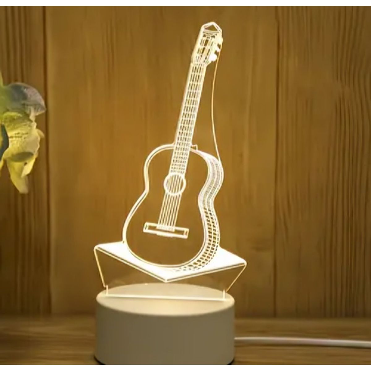 OEM - Lampara 3D USB Luz Guitarra