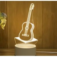Lampara 3D USB Luz Guitarra