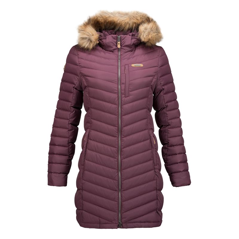 LIPPI - Chaqueta Mujer Quilca Down Long Hoody Jacket Burdeo Lippi
