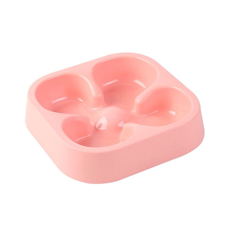 GENERICO - Plato Simple Mascota Forma De Trébol Anti Ansiedad Rosado
