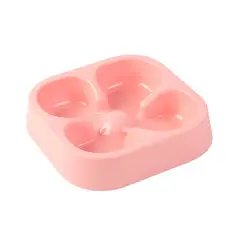 GENERICO - Plato Simple Mascota Forma De Trébol Anti Ansiedad Rosado