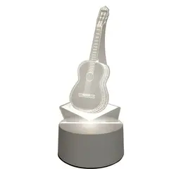 OEM - Lampara 3D USB Luz Guitarra