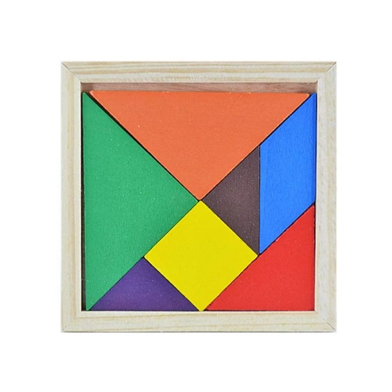 TOLIPA - Tangram pequeño 10 cm Juego Madera infantil