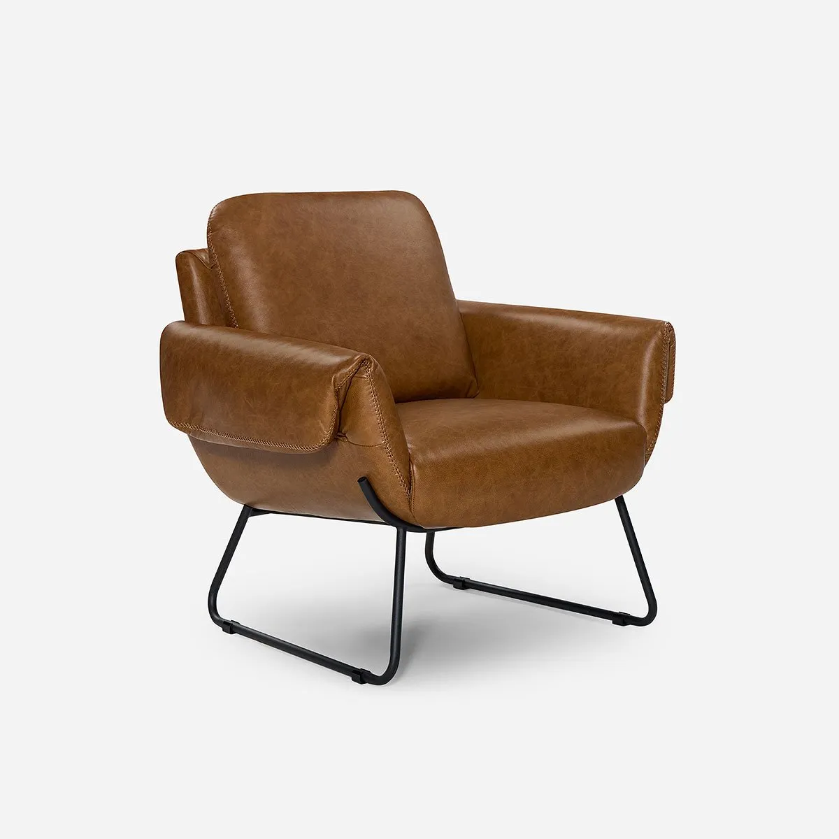 ROSEN - Poltrona Rosen Ross Cuero Camel