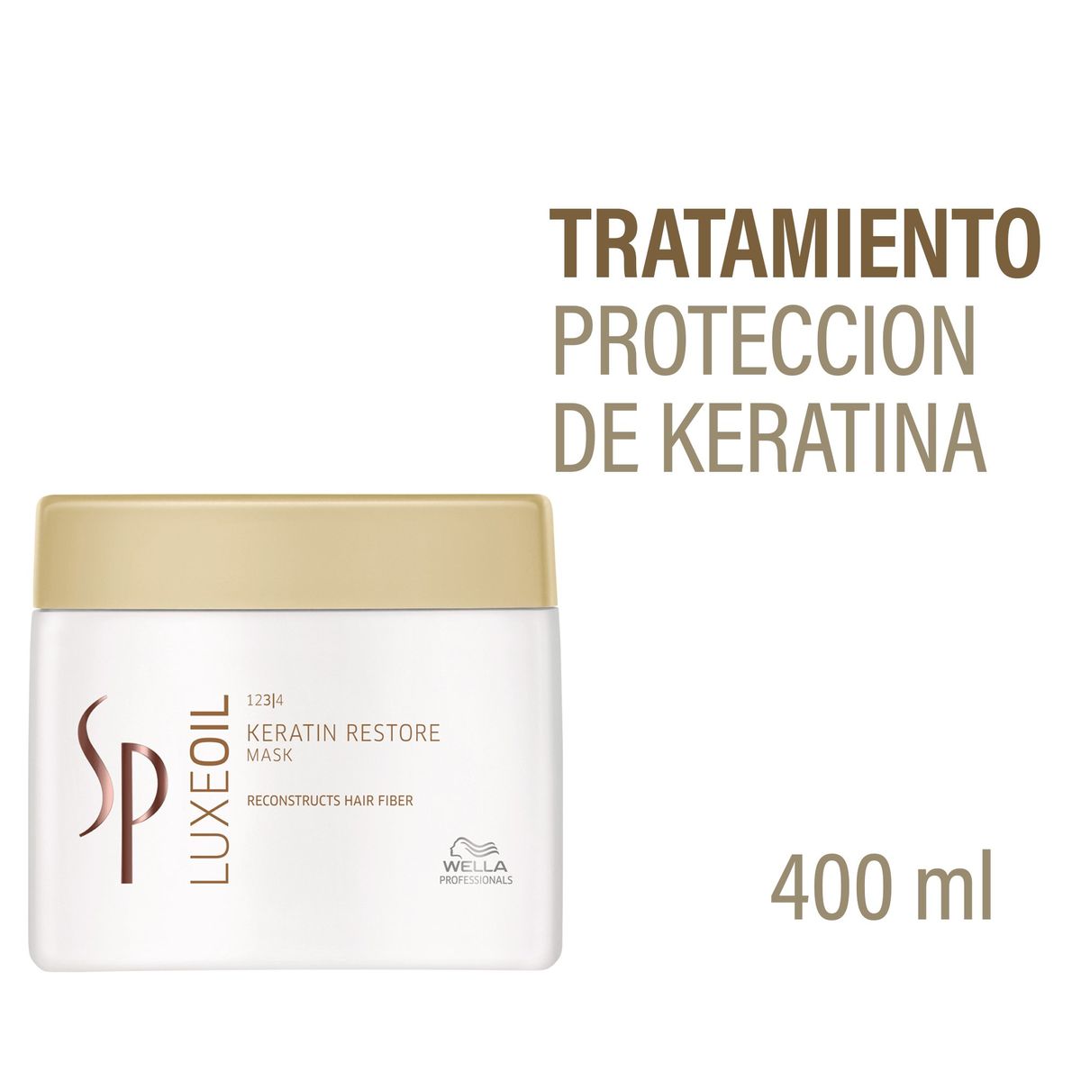 WELLA - Tratamiento Mascarilla Capilar con Keratina Sp Luxeoil Wella 400 Ml.
