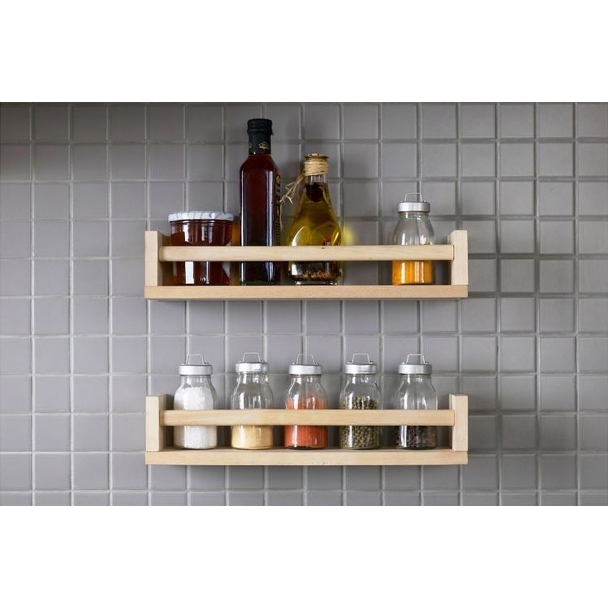 GENERICO - Par De Repisas Flotantes Barandas 50cm