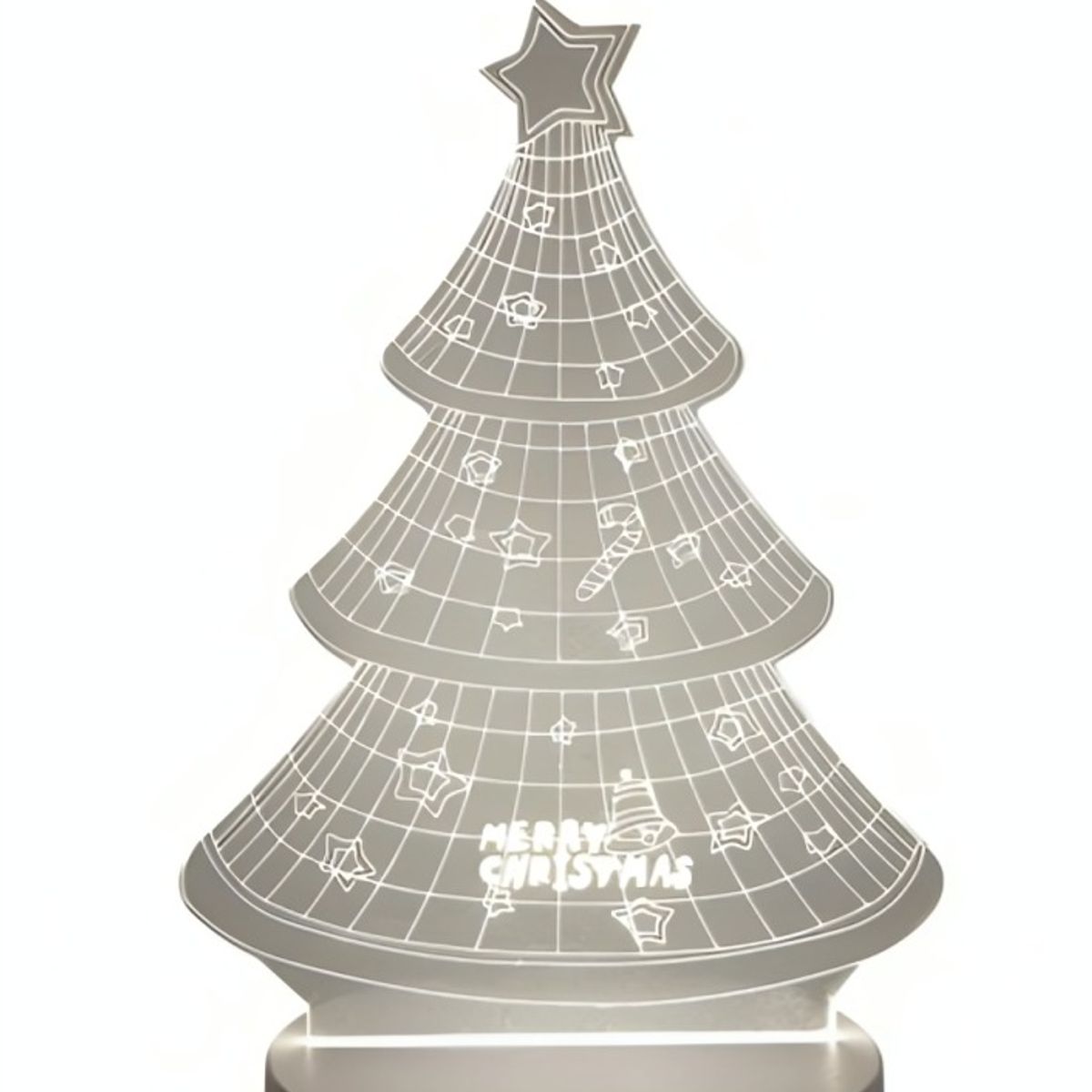 OEM - Lampara 3D USB Luz Arbol Navidad