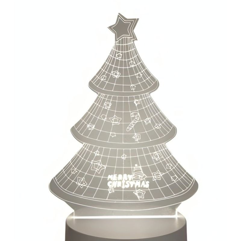 OEM - Lampara 3D USB Luz Arbol Navidad