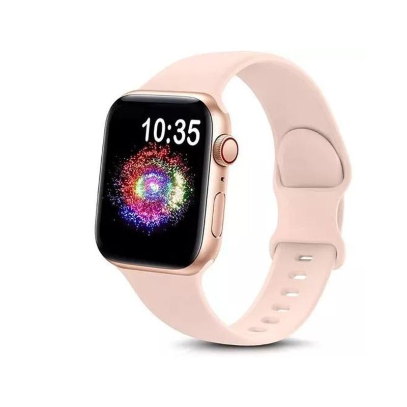 GENERICO - Correa para Apple Watch Silicona Lisa Rosada 42  44 mm