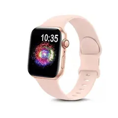 GENERICO - Correa para Apple Watch Silicona Lisa Rosada 42 44 mm