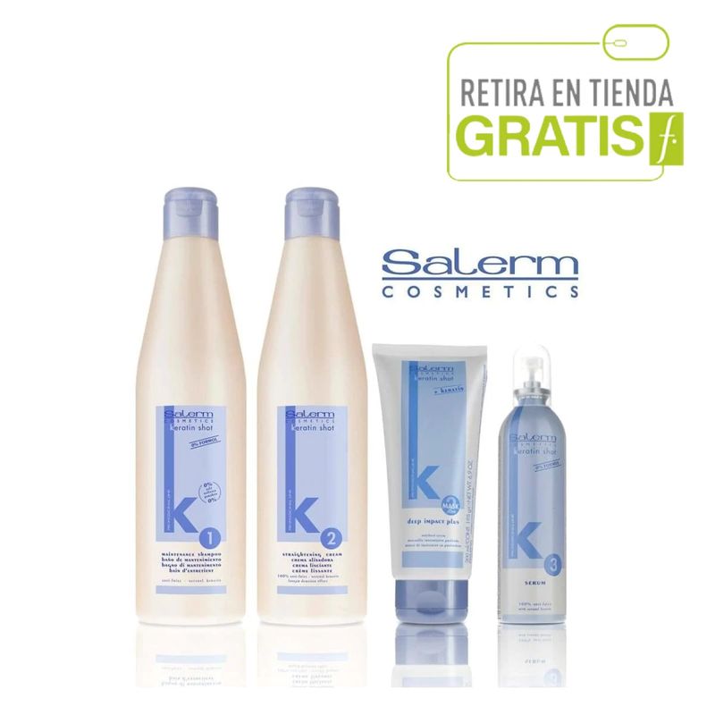 SALERM - SALERM Pack Completo Crema Alisadora Keratin Shot.