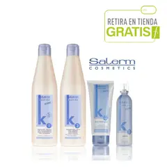 SALERM - Pack Completo Crema Alisadora Keratin Shot.