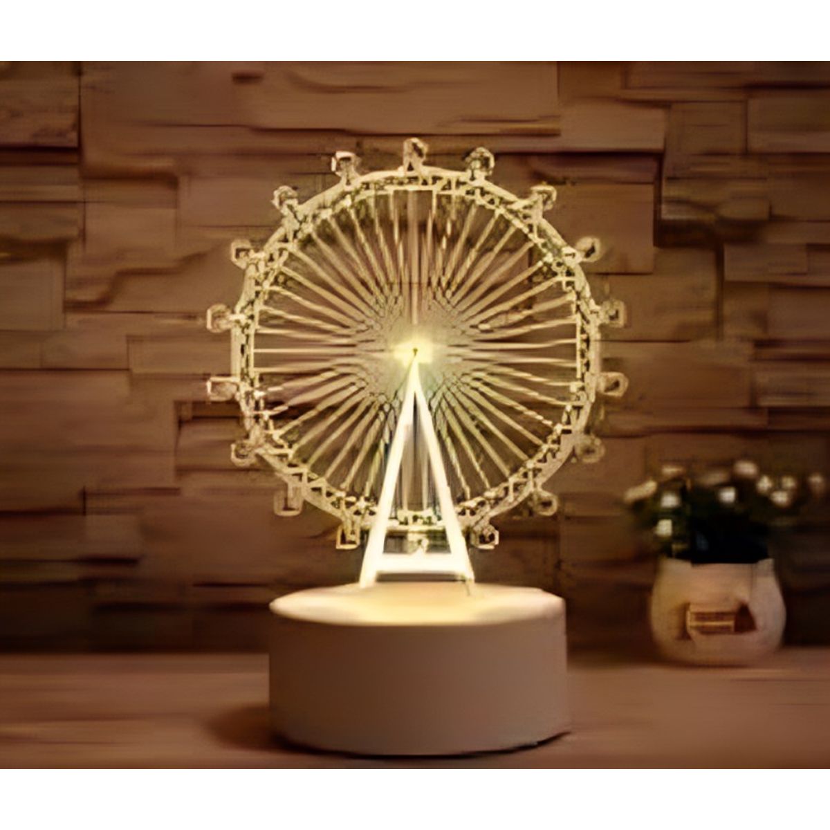 OEM - Lampara 3D USB Luz Rueda de la Fortuna