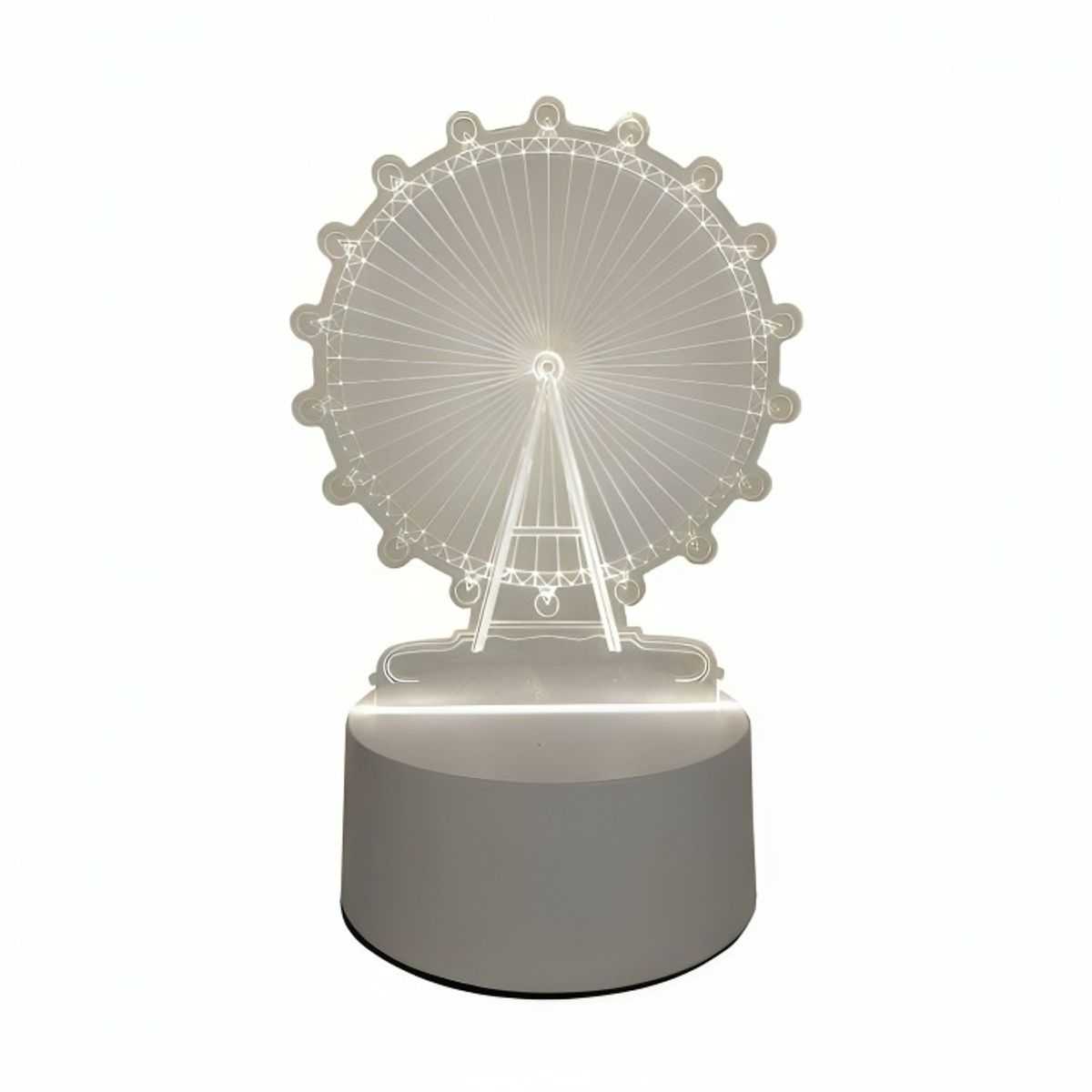 OEM - Lampara 3D USB Luz Rueda de la Fortuna