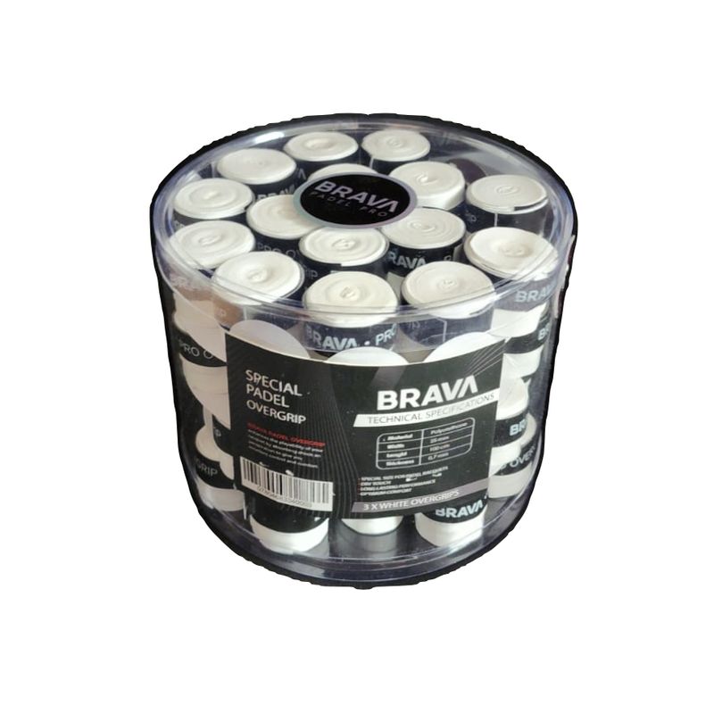 BRAVA PADEL - Bucket Over Grip Blanco BRAVA ONE