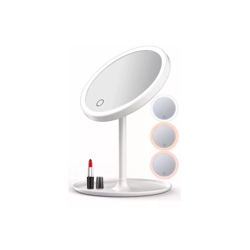 GENERICO - Pack X 3 Espejo Con Luz Led Para Maquillaje Plegable