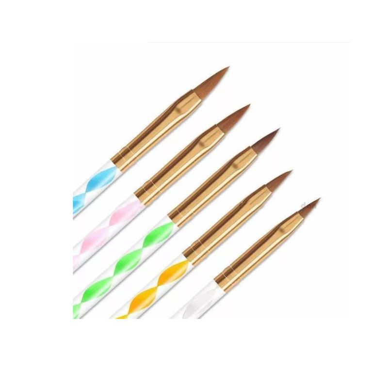 GENERICO - Set De 5 Pinceles Para Uñas Acrílicas