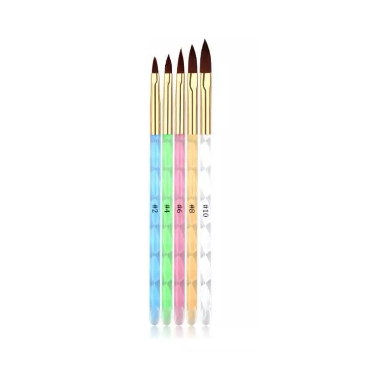 GENERICO - Set De 5 Pinceles Para Uñas Acrílicas