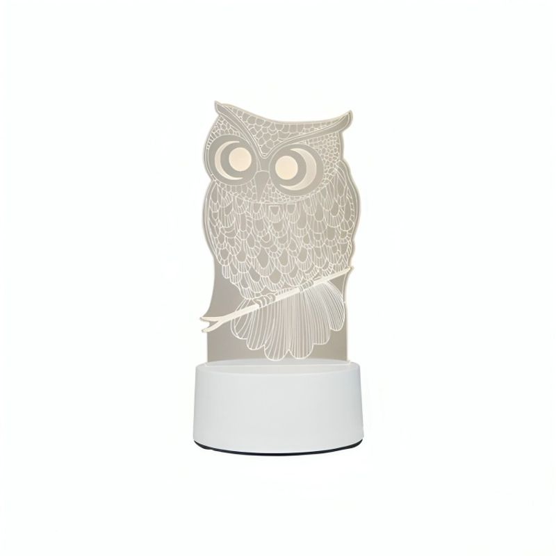 OEM - Lampara 3D USB Luz Luz Búho