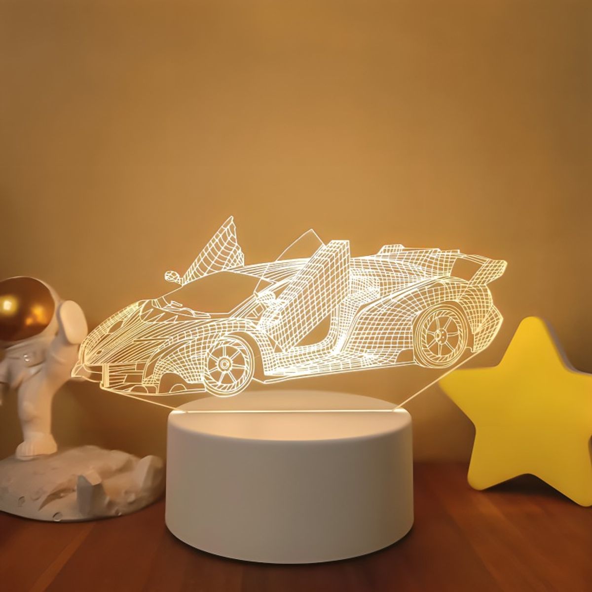 OEM - Lampara 3D USB Luz Luz Lambo