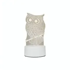 OEM - Lampara 3D USB Luz Luz Búho