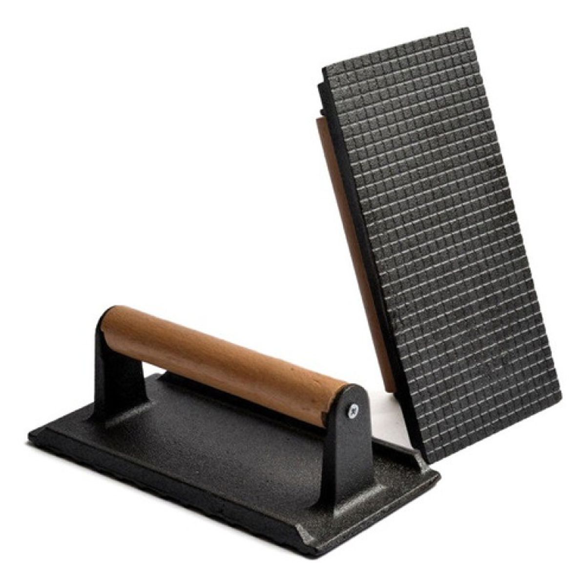 GENERICO - Prensa Hierro Fundido Rectangular 20.5 X 10.5cm Para Carnes