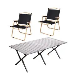 GENERICO - Pack Mesa Camping Plegable + 2 Silla Plegable Multifuncional