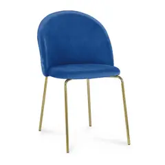 GENERICO - Silla Velvet Alicia Gold AZUL