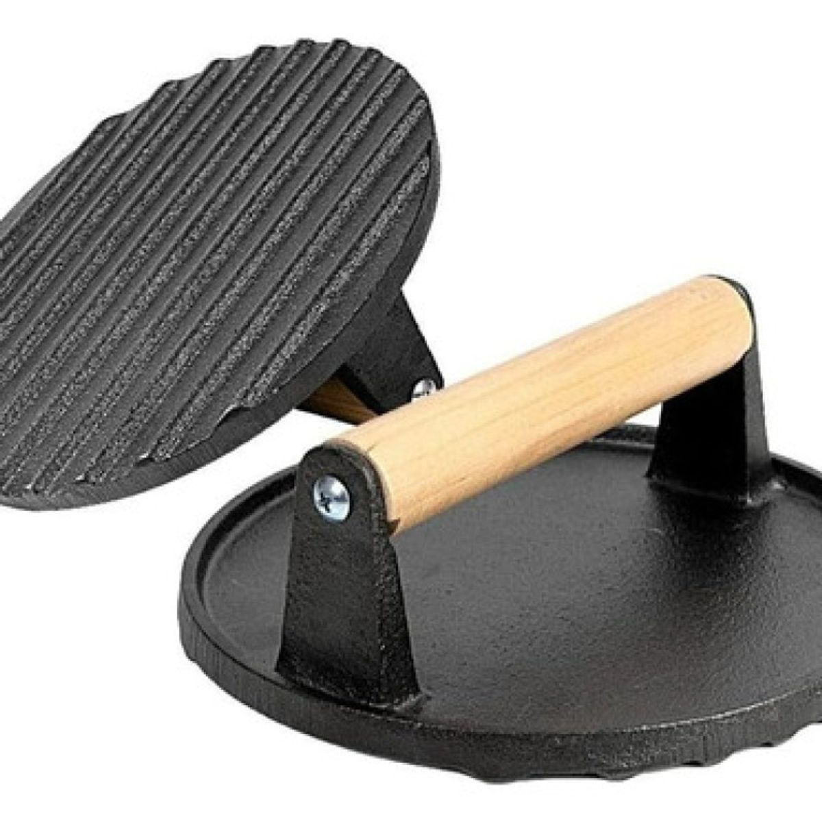 GENERICO - Prensa De Hierro Fundido Para Hamburguesas Carnes 18cm Smash