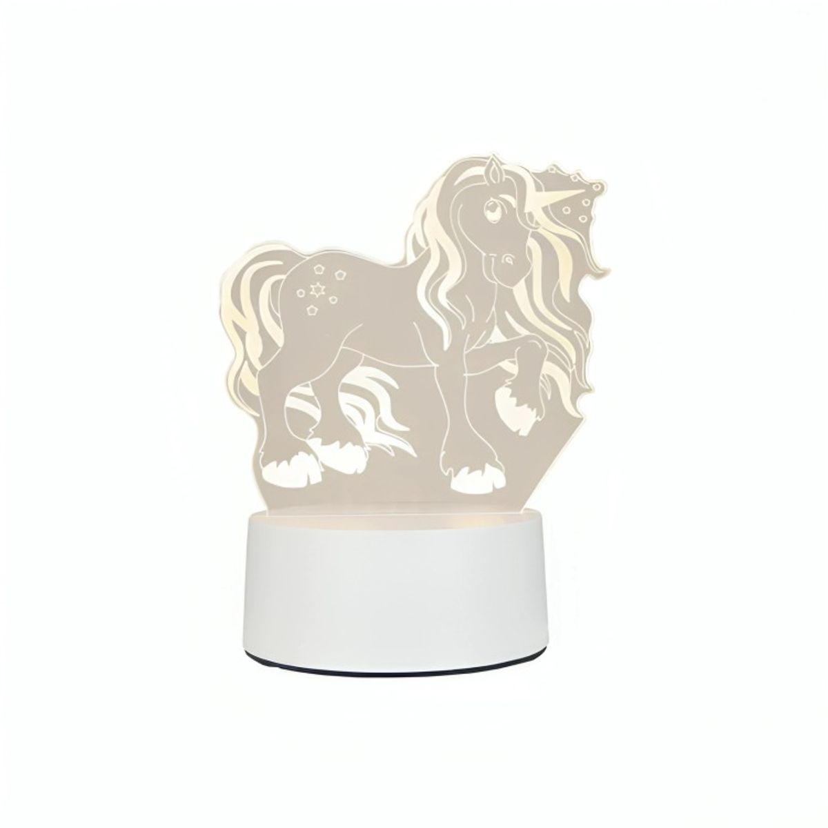 OEM - Lampara 3D USB Luz Luz Pony Unicornio