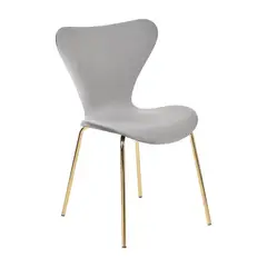 GENERICO - Silla Corazón Velvet Gold Gris