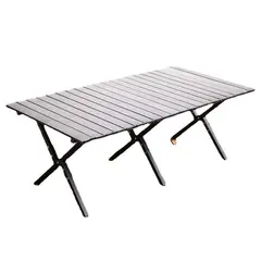 GENERICO - Mesa Plegable Portatil Viaje Campamento Multiuso Negra
