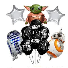 GENERICO - Set de Globos Baby yoda Star war aluminio + latex