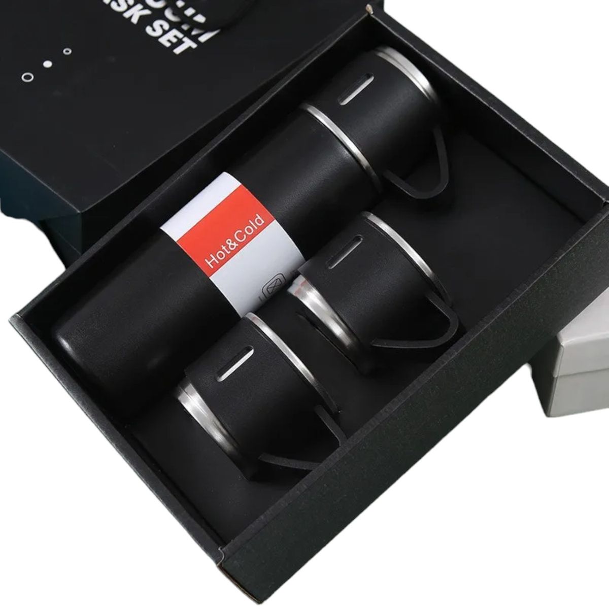 GENERICO - Termo Con 3 Tazones Acero Inoxidable Portatil 12 Horas