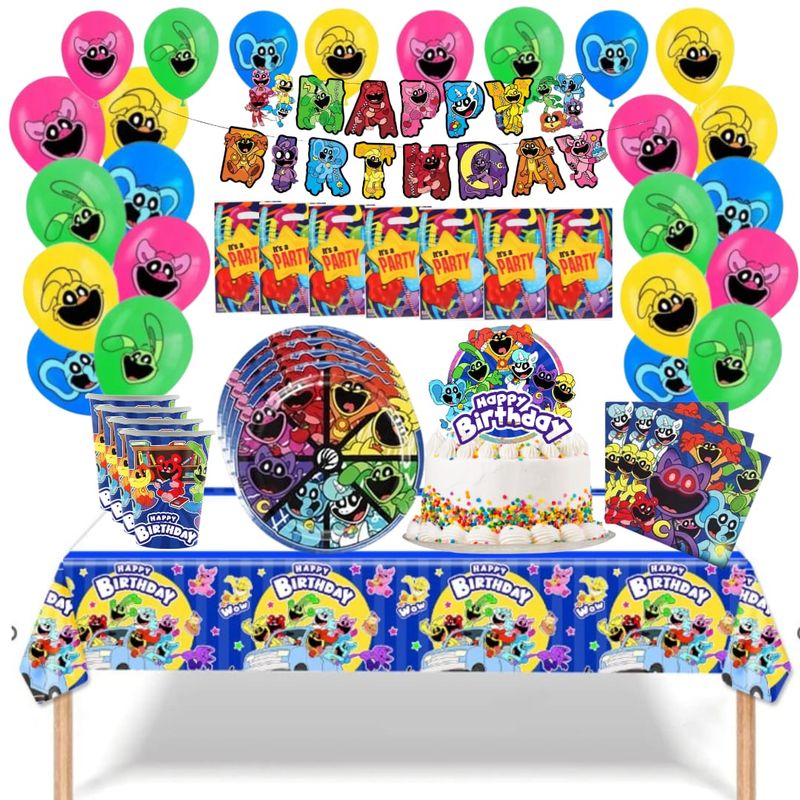 GENERICO - Pack Decoración Globos Cotillón slimiling critters