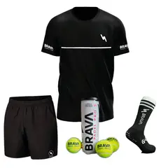 BRAVA PADEL - Pack BRAVA ONE - Polera Tarro S Short Calcetas