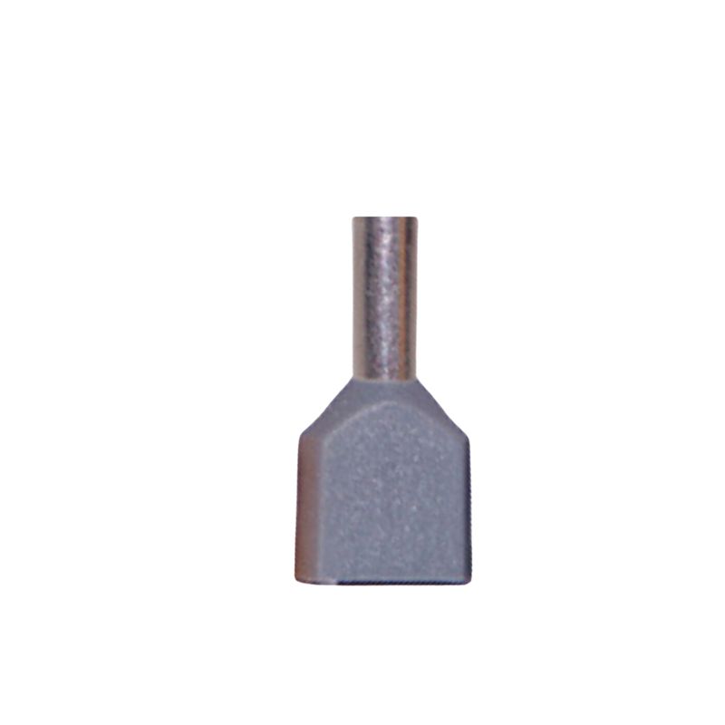 GENERICO - Ferrule Doble 25MM 14 AWG Gris ( 100un )