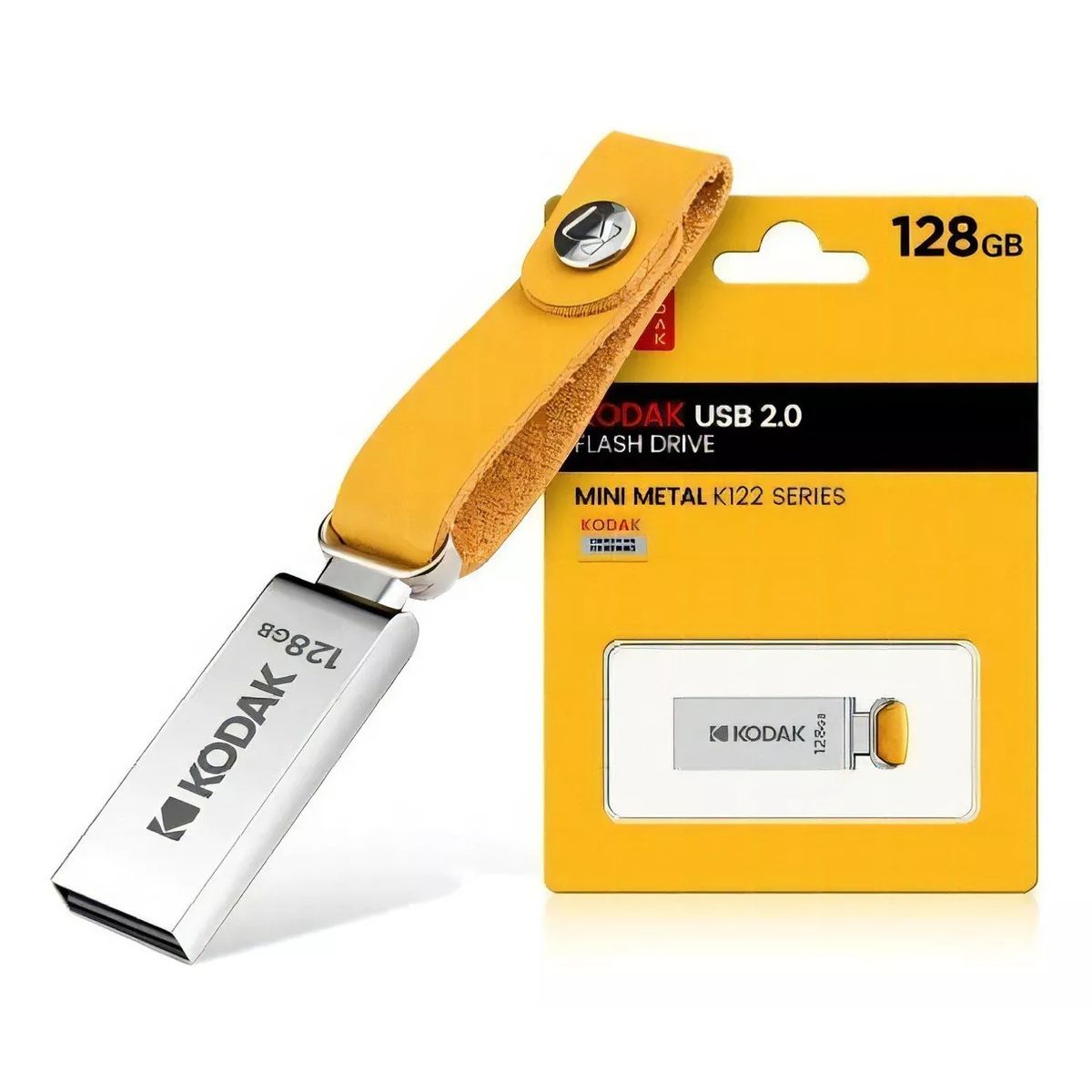 GENERICO - Pendrive Kodak Mini 128gb Metálico Usb 2.0 K122 Series Color