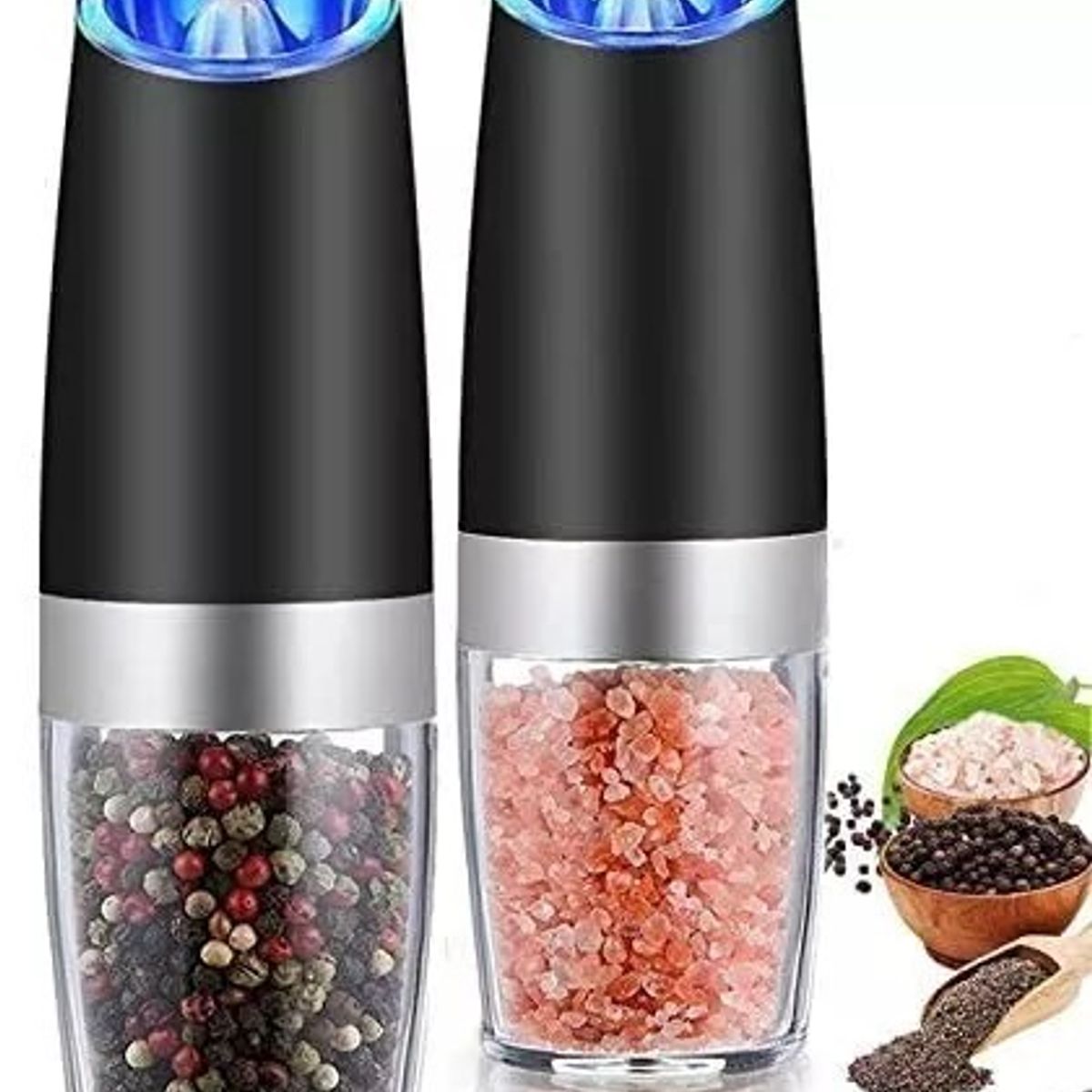 GENERICO - Molinillo Molino Moledor Eléctrico Pimienta Sal Especias