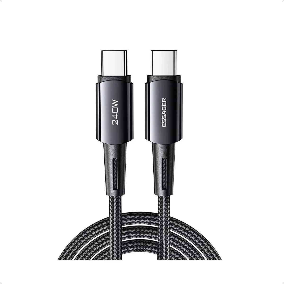 ESSAGER - Cable Usb Tipo C- C Essager 240w 5a Pd3.1 Para Notebook 1 M