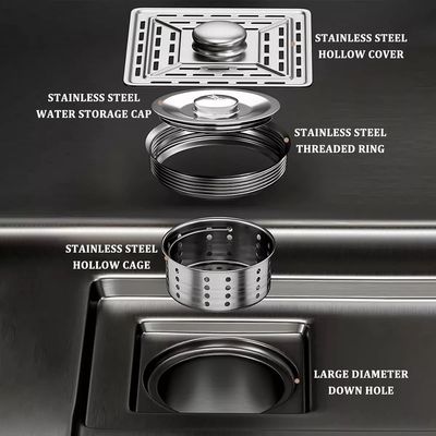 Imagen 2 del producto Lavaplatos De Acero Inoxidable Empotrado 80x45x21cm