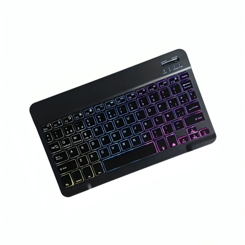 OEM - Teclados Bluetooth Español Negro con Luz