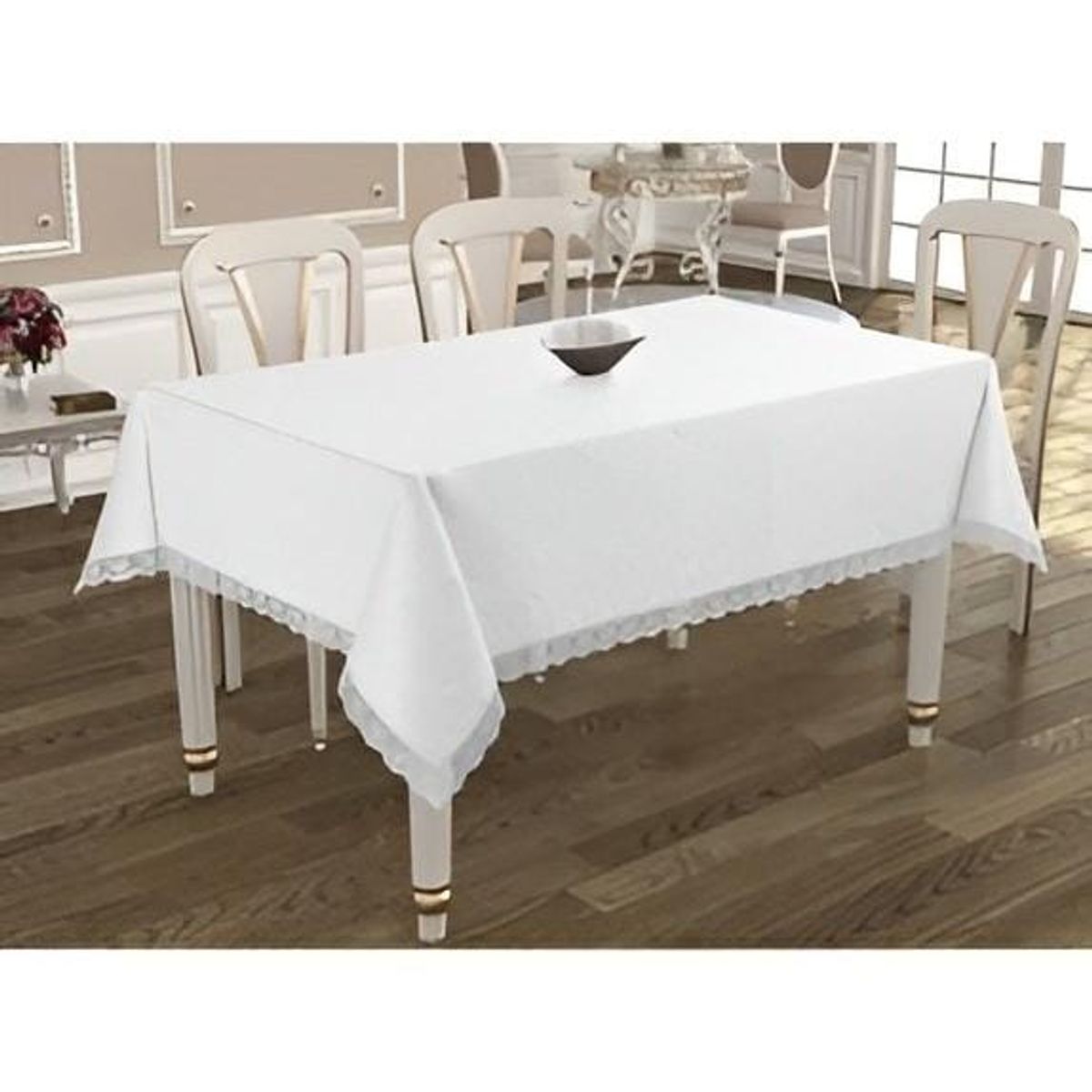 MROTTO - Mantel Antimanchas Blanco TextiloTurco 160x220 cm