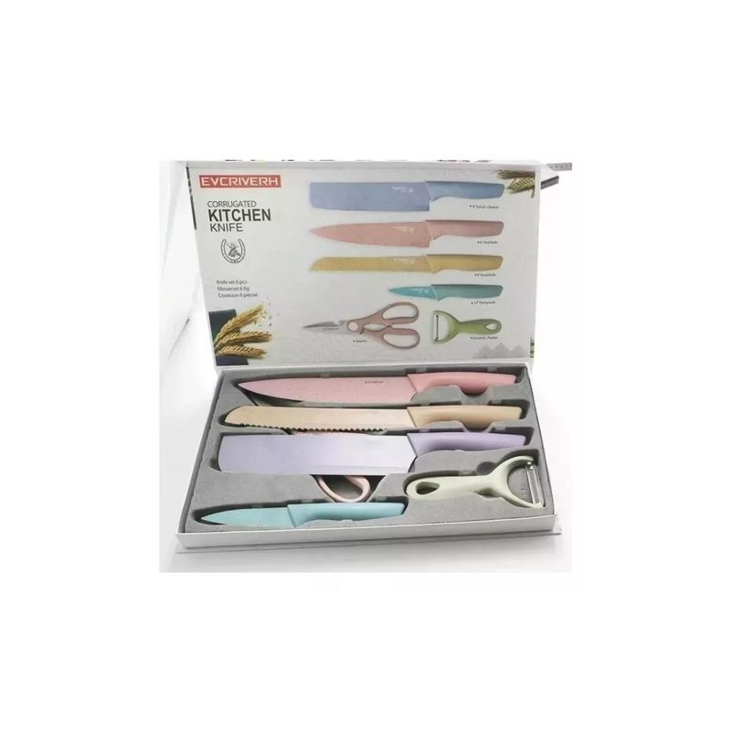 GENERICO - Set de cuchillos de cocina 6 piezas