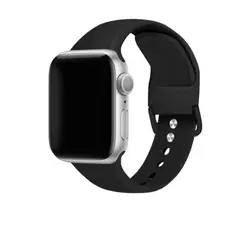 GENERICO - Correa para Apple Watch Silicona Lisa Negra 42 44 mm