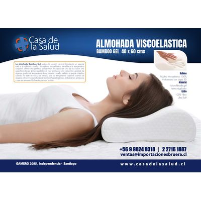Imagen 2 del producto Almohada Viscoelástica Bamboo ERGO 60x40x11-8